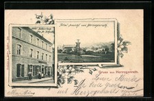 Ansichtskarte Herzogenrath, Hotel Ritzerfeld, Bes. Ar. Schuster, Ortsansicht 