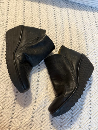 Fly london leder stiefelette - leder,