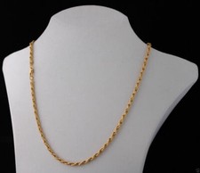 Kordelkette vergoldet 925