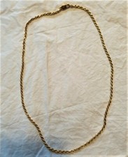 DIAMONIQUE Schmuck Halskette Kordelkette 45 cm, Silber 925/vergoldet  NACHLASS