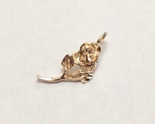 Neu 14k Gold Blume Rose Charm