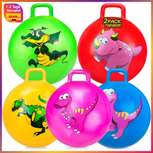 Hüpfball 45cm mit griff - mit,