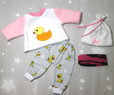 Set Puppenkleidung Handmade Re born Pullover Hose Mütze Loop Baby puppe 43-cm-46
