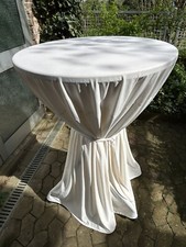 cremefarbene Husse ca. 3 m Durchmesser für Stehtisch ca 78 cm