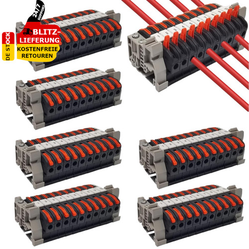 60x hutschienenklemme pct 211 - hutschienenklemme, pct-211