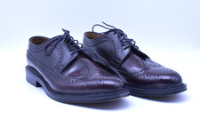 ANTICA CUOIERIA Herren Burgunderrote Herren-Schnürschuhe aus Leder Gr. 45,5 #45