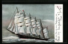 Ansichtskarte Fünfmaster