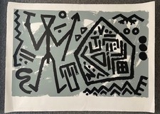 Penck farblithographie - r.,