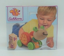 Eichhorn Nachziehtier Schildkröte Holz Spielzeug 13,5cm 100005553 * NEU & OVP *