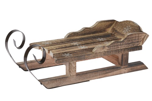 Holz schlitten metallkufen - holz, m.