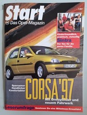 Opel Start Magazin 1/97 DTM, Corsa 97, Corvette V8, Signum , Frua Kadett, Poster