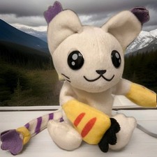 Plüschtier Gatomon Tailmon Digimon Bandai 1999-Granulat