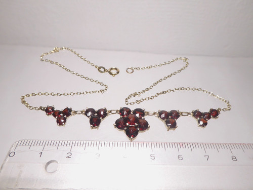 70er granat collier - granat,