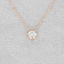 Wert 1990 € Solitär Brillant Anhänger Kette (0,30 carat) 750 18 Karat Rose Gold