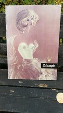 50er 60er Werbeschild Triumph Korsett WäscheMode hautnah Fashion doppelseitg