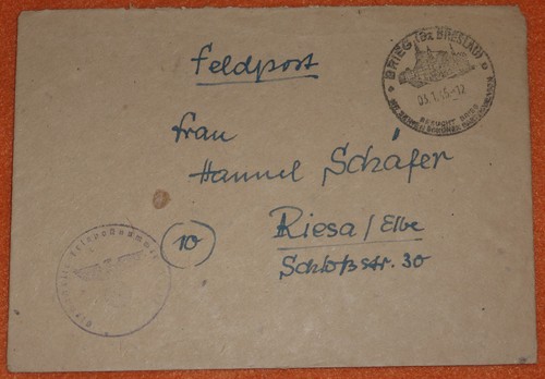 Feldpost brief 1945 - feldpost, 3.1.1945