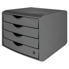 helit Schubladenbox the green chameleon  grau H6429582, DIN A4 mit 4...