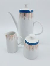 50er Jahre Porzellan LICHTE Fine China Germany Kernstück Kaffeeservice Kanne RAR