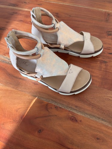 Leder damen sandale plateau - damen,