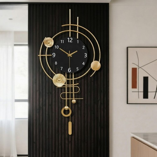 8x79cm elegante leise uhr - 38,8x79cm,