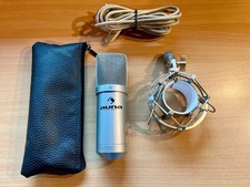 auna Pro MIC-900S USB Kondensator-Mikrofon Gaming-Mikrofon Standmikrofon Silber