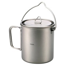 Ultraleichter 750ml-Titan-Topf