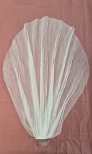 Plissierter Schleier Ivory weicher Tüll Leporello Ellbogenlänge ca. 65 cm NEU