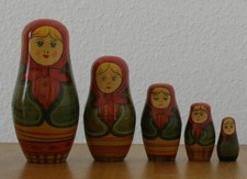 Schöne Matroschka, Matrjoschka! Matrioschka Babuschka 5 Holz-Puppen GESCHENKIDEE