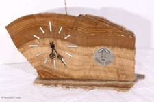 Wunderschöne Tischuhr / Kaminuhr / Schreibtischuhr Naturstein "Glück Auf" Mormor