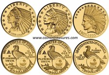 US Indian Chief Gold 3 Coin