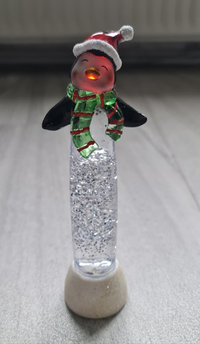 Led pinguin dekofigur mit - led,