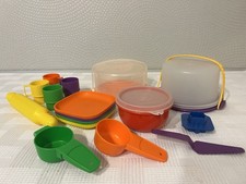 Tupperware Kinder Set Backen Picknick Teller Torte Schüssel Kaufladen Rarität
