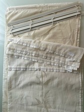 Schiebegardinen 4er Set Flächenvorhang Gardinen mit Klettband Bambus