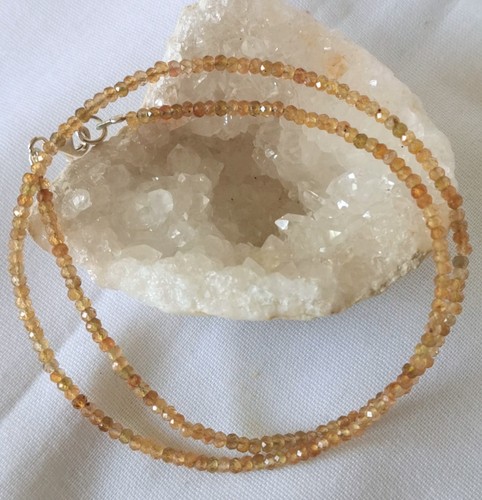 Citrin kette facettiert 925 - citrin,