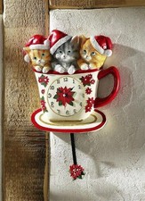 Wanduhr Katzen in Tasse