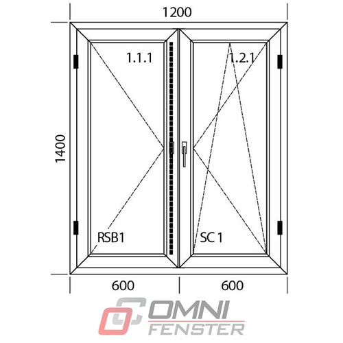Kunststofffenster 120x140 - , cm