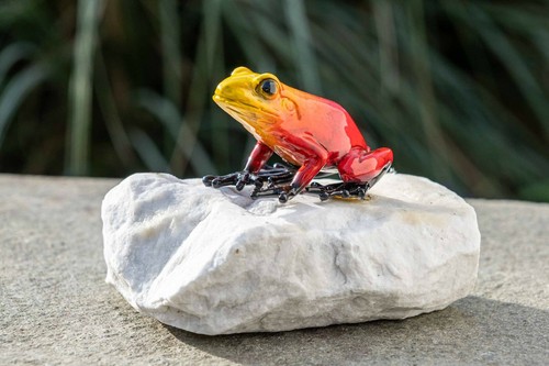 Bronze skulptur idyl frosch - bronze-skulptur,