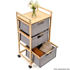 Bambus Standregal mit Rollen