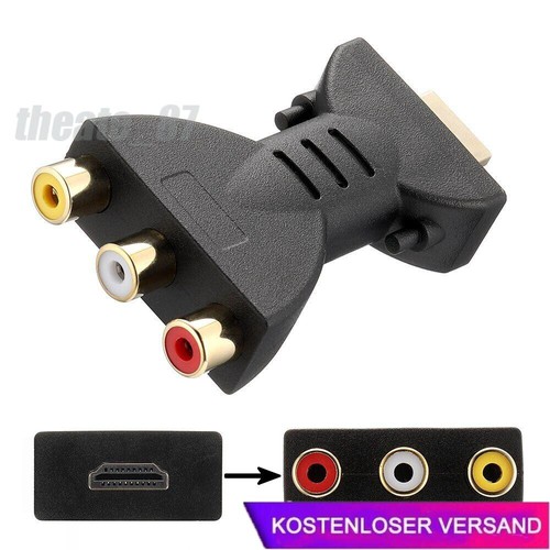 Hdmi stecker auf rca 3 - stecker,