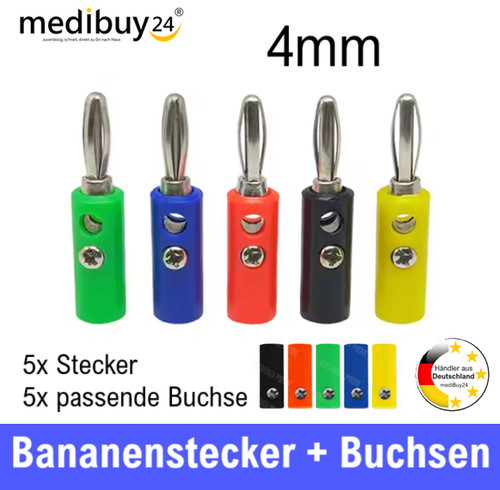 Bananenstecker 4mm set stecker - set,