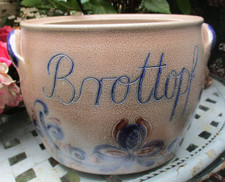 Goebel Großer Brottopf Keramik Steingut Salzglasur Ritzdekor Handarbeit