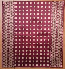 Furoshiki/Wickeltuch ca 62x66 cm, aus europäischer Vintage-Seide, dunkelrot-gold