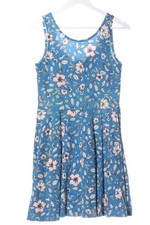 CLOCKHOUSE Sommerkleid Damen Kleid Gr. DE 40 blau-creme-grün Casual-Look