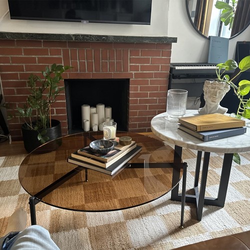 Rund couchtisch glas - rund,