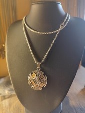 Kelten Kreuz Halskette in Silber Jesus Christus Religion Gebet Gott Mittelalter