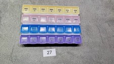 Medikamenten- Pillen- Tablettenbox Wocheneinteilung Tageszeit 28 Fächer (#27)