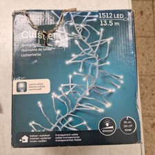 Lumineo Lichterkette Cluster 1512 LED 14 m warm weiß, transp. Kabel
