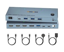 USB C KVM Switch 4K@60Hz, Dual