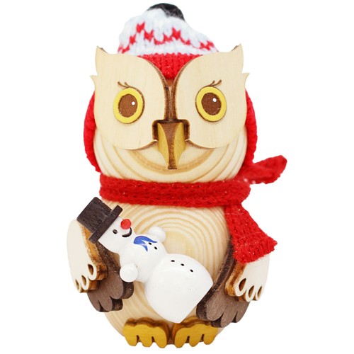 Holzfigur mini eule mit - mini-eule,