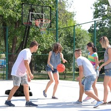SPORTNOW Basketballständer 236–293 cm Basketballkorb mit Ständer, Rollen Stahl